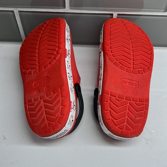 Crocs Fun Lab Snoopy Woodstock Clog Little Kids Size 13 Red - Picture 9 of 14